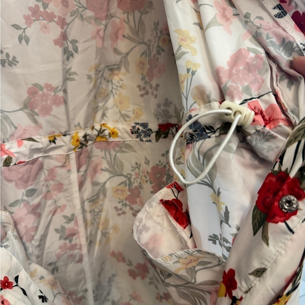 Floral Zippered Women's Spring Jacket. Cottagecore floral girly spring Size L - Picture 7 of 9
